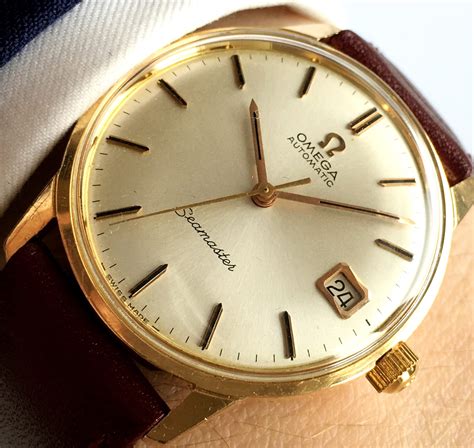 omega watch men gold|omega 18k solid gold watches.